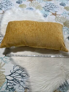 Pier 1 Textured Mustard Lumbar Pillow